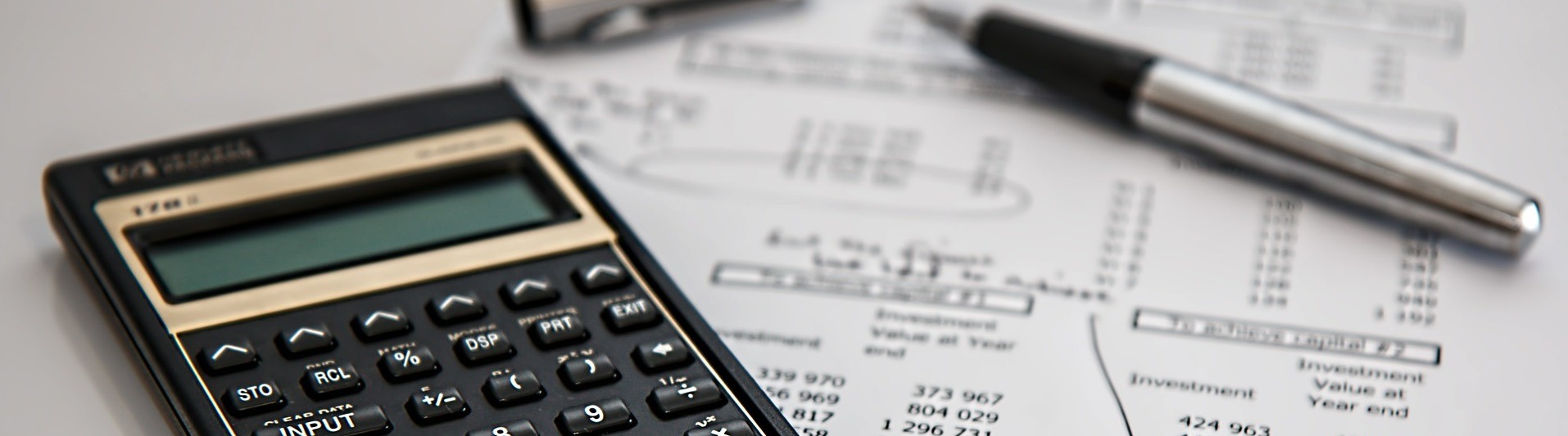 Calculatrice et documents de financement d'un projet de travaux